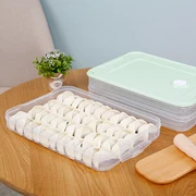 Heart IKEA hộp bánh bao đông lạnh bánh bao gia dụng tủ lạnh lưu trữ hộp trứng hộp bánh bao nhiều lớp nhà - Đồ bảo quản