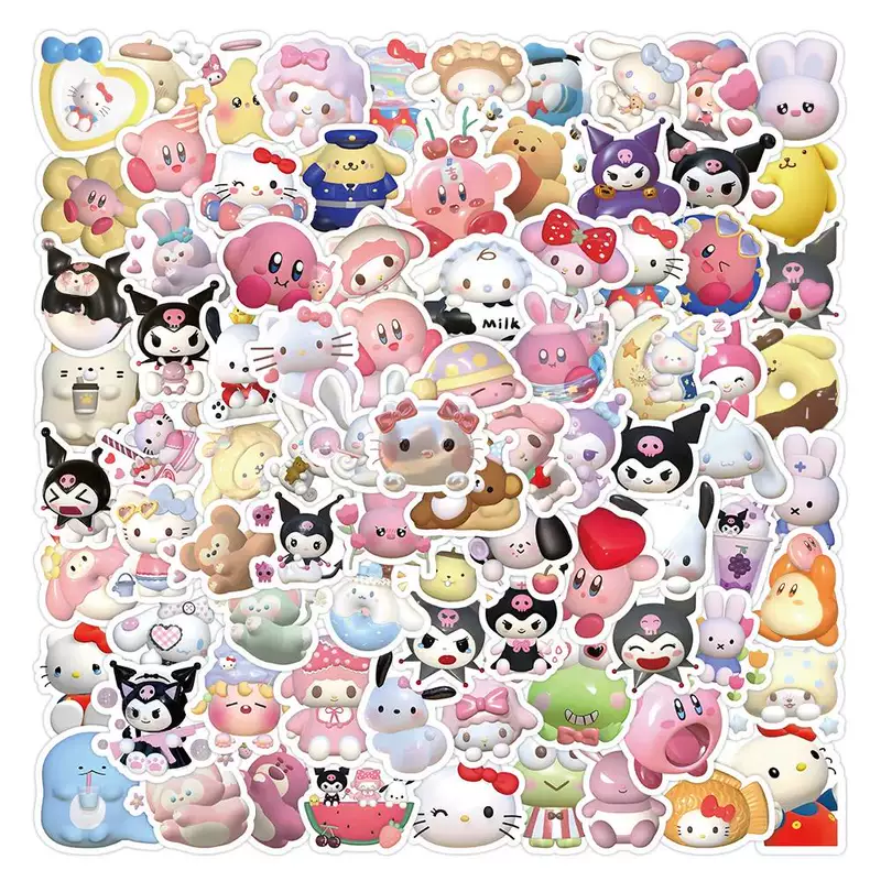 [2024 60/100шт 3D аватар Sanrio наклейка мультфильм милая девушка DIY]