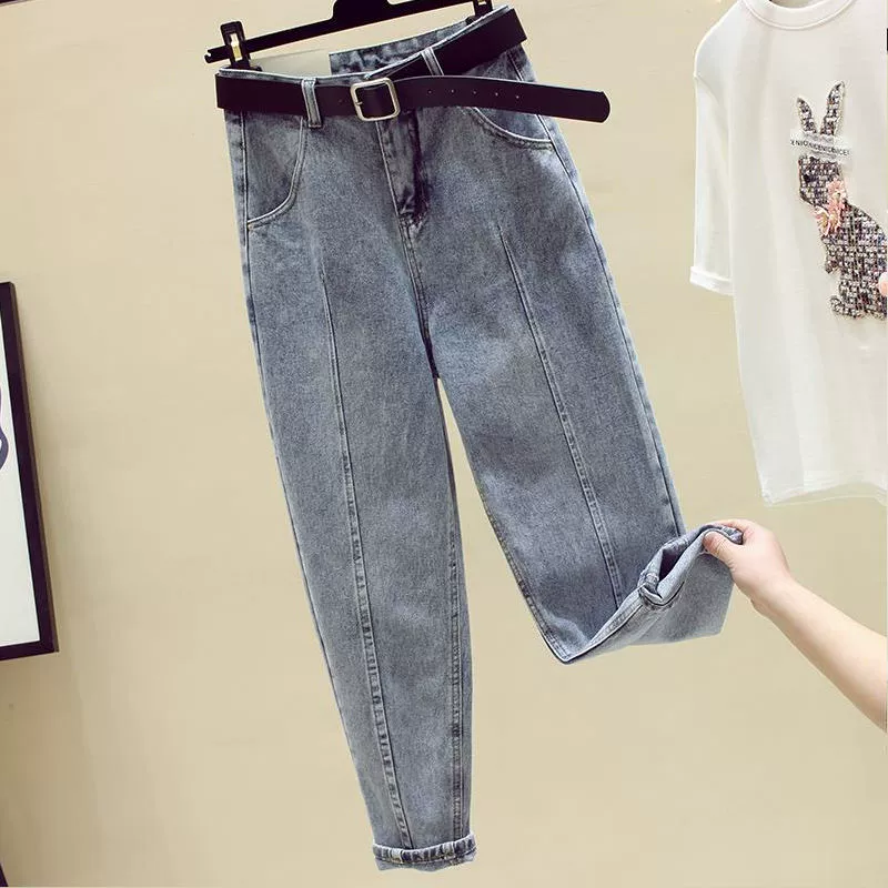 Quần jean rách d2 2020 xuân hè và quần jeans rách nữ chín điểm mỏng hơn phiên bản Hàn Quốc hoang dã rộng rãi - Quần jean