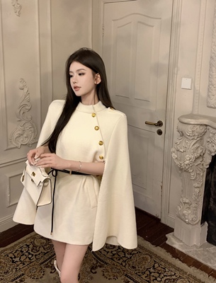 taobao agent Trench coat, long sweater, demi-season jacket, advanced top, mid-length, french style, high-quality style, bright catchy style