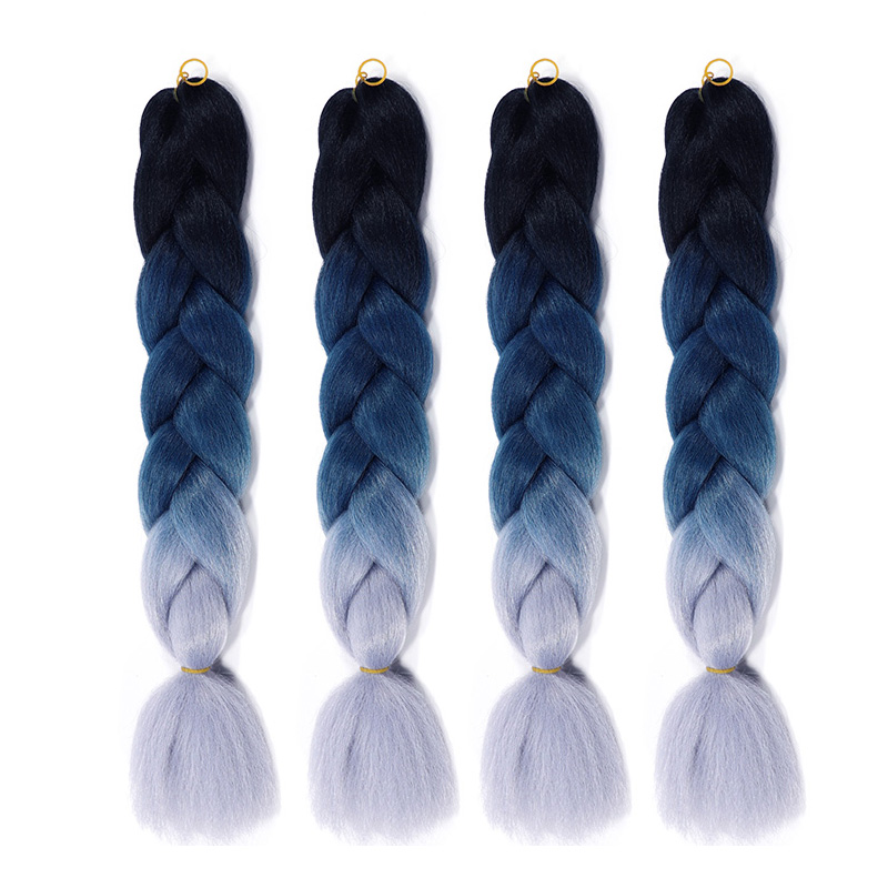 C19 & Black + Ink Blue + Silver GreyDirty braided rope dreadlocks  Hair rope Wigs men and women braided hair Compile and distribute Receiving and sending Wig braid Nepal Hair band size Braid