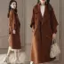 Áo khoác len mùa hè độc đáo cho nữ giữa mùa xuân 2019 mùa xuân mới của phụ nữ Phong cách Hàn Quốc áo len lỏng phong cách Anh - Áo khoác dài Áo khoác dài