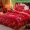 Hi tấm chăn trải giường bao gồm váy giường bốn bộ bông cưới váy cưới chăn bông lớn màu đỏ châu Âu - Váy Petti drap giường có viền
