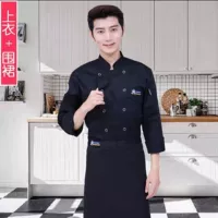 Черный лонгслив, фартук