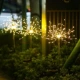 Đèn sân vườn năng lượng mặt trời chiếu sáng hình pháo hoa đèn trang trí cắm sân vườn bãi cỏ