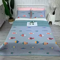 Giặt bông twill phong cách Hàn Quốc bí mật quilting mùa hè tấm trải giường nệm mùa hè bộ đồ giường mát mẻ ba bộ - Trải giường drap giường hàn quốc