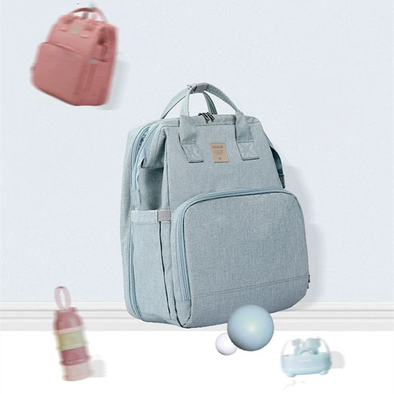 Mommy bag 2019 mới ba lô thời trang đa chức năng công suất lớn túi mẹ và bé không thấm nước giường biến - Túi / túi Baby