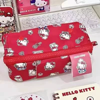 KT Cat Red Prism Penmil Bag + Kt Cat Pencil Piece + Случайный магнитный всасывающий клип