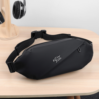 萨奇袋鼠时尚腰包男牛津布多功能运动户外潮流防水男士胸包斜挎包