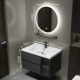 Tủ phòng tắm đơn giản hiện đại kết hợp gốm sứ nhà vệ sinh bàn rửa tích hợp, rửa mặt, sang trọng ánh sáng, rửa quần áo chậu chậu rửa âm bàn đá vòi nước bồn rửa mặt
