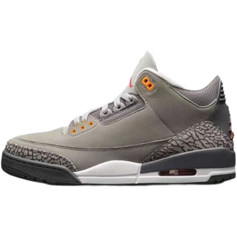 Aj3 Cool GreyRetrojordanik Basketball shoes AJ3 Hiroshi Fujiwara black and white cement North Carolina blue Flaming red chlorophyll Men's and women's shoes
