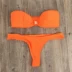 2019 rắn màu bikini bikini áo tắm của phụ nữ nhiều màu in nổ mô hình nóng bán bikini vải nylon - Bikinis bộ bơi dài tay nữ Bikinis