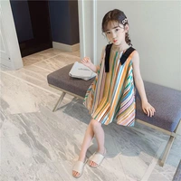 Váy cotton cho bé gái hè 2019 Váy sọc trẻ em Hàn Quốc mới - Khác thời trang cho bé