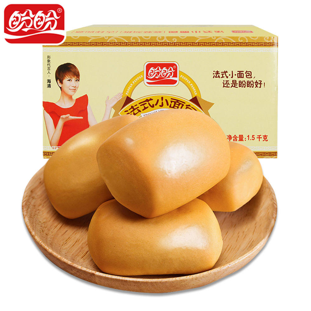 盼盼法式小面包1500g整箱手撕奶香软面包早餐代餐零食品500g320g