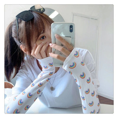 冰袖女ins冰丝袖套女夏季防紫外线护袖少女学生韩版手套臂袖33