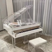 Белая прозрачная конфигурация импорта кристаллического пианино (за исключением автоматической системы производительности)