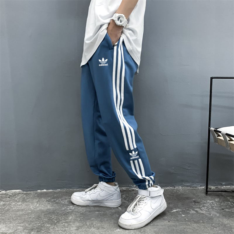 19109 Blue (Thin & Size Recommended)Adidas Clover Special Offer Ninth pants male summer Thin motion Quick drying leisure time Self cultivation Tie one's feet trousers tide