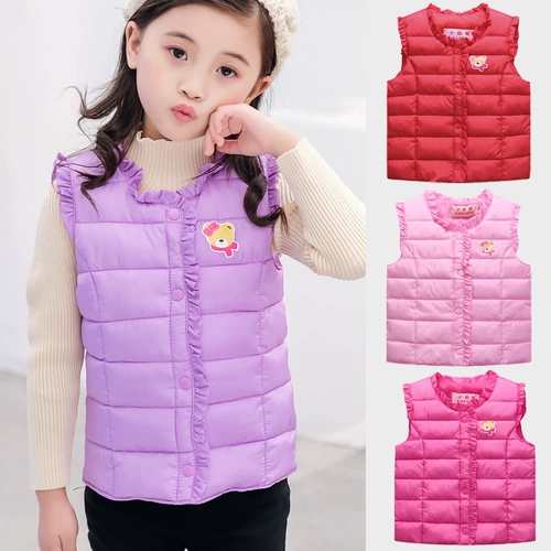 Детский демисезонный жилет с пухом для принцессы, подходит для подростков, 9 лет