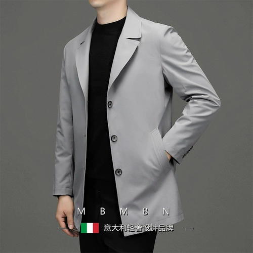 Плащ, весенняя куртка, длинный тонкий осенний костюм для отдыха, 2023 года, тренд сезона, средней длины