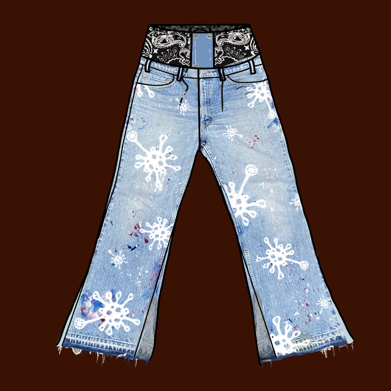 GLACIERBOY 2022F/W 'COVID19' PRINTING ARCHIVE JEANS淘宝网