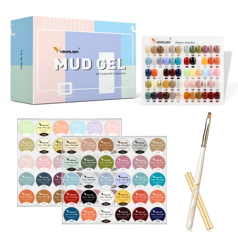 Палитра гелевого набора для ногтей 30 цветов Venalisa Mud Painting Gel Set For Nail Art Design 5