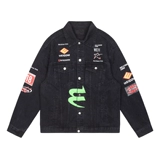 Pure Original Tide Brand Welldone Новый цвет логотип Mark Print American High Street Denim Jackets Мужские и женские модели