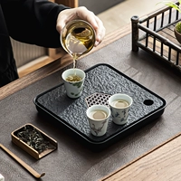 Khay trà giả đá vàng đen Bộ trà Kung Fu Khay trà Bàn pha khô Khay đựng nước đơn giản Bàn trà nhỏ Nhật Bản tại nhà khay đựng ấm chén bằng gỗ khay đựng chén trà