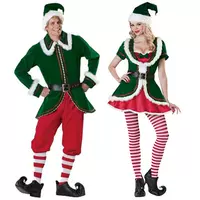 Рождественская зеленая одежда для влюбленных, комплект, 2018, европейский стиль, косплей