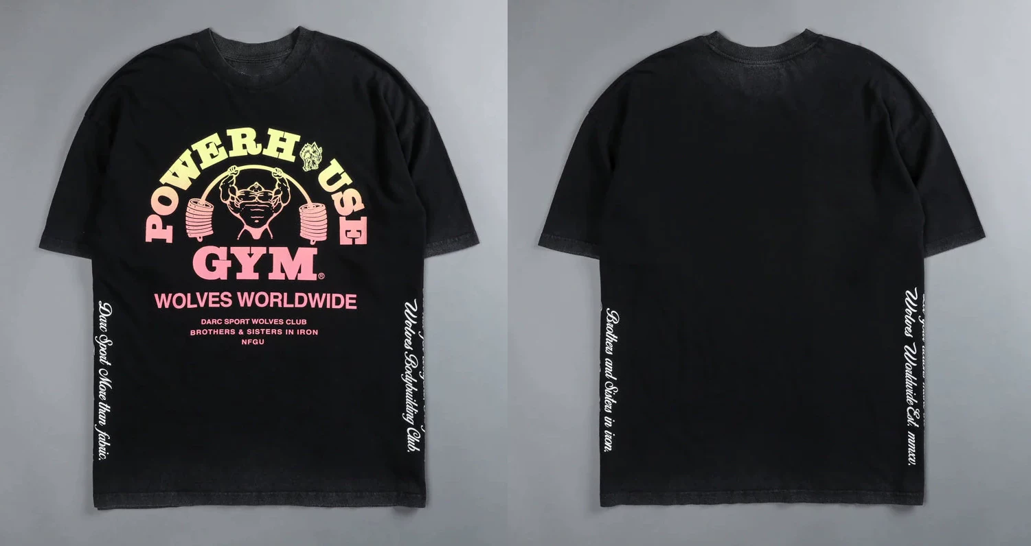 [Darc Wolf Спорт футболки Oversized графика DTG печать техника]