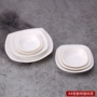 Đĩa nhỏ melamine bộ đồ ăn bằng nhựa đĩa trắng tấm nhựa thức ăn nhanh món ăn nhà món ăn xương đĩa tấm vuông đĩa - Đồ ăn tối tô ăn cơm
