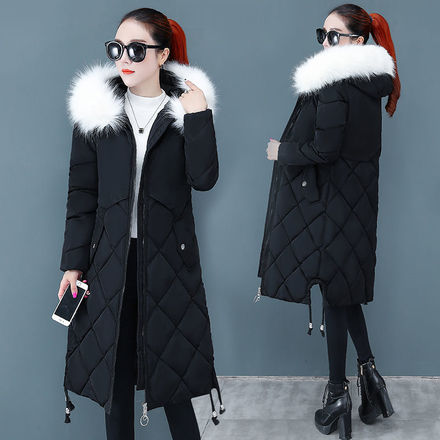 保暖棉服女2020新款棉衣女中长款韩版大码修身过膝加厚冬季棉袄潮