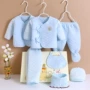 Quần áo trẻ sơ sinh bộ quà tặng dày 0-3 tháng nhà sư quần áo cotton cho bé sơ sinh trăng tròn cung cấp bộ quà tặng em bé