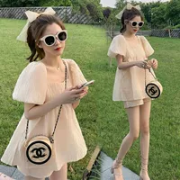 Летняя одежда для беременных, модный летний комплект для выхода на улицу, летнее платье, юбка, в стиле Шанель, популярно в интернете