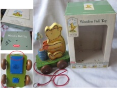 Деревянная кукла schylling品牌 实木玩具 迪士尼 小熊维尼