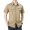 Jeep Shield Summer Business Casual Kẻ sọc ngắn tay áo sơ mi Thanh niên nam Cotton Loose Quần áo bảo hộ lao động Áo mỏng - Áo