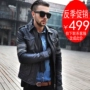 2018 mùa thu biohazard M65 da bò da người đàn ông da của phần ngắn slim jacket jacket bay xe máy quần áo triều áo phao lông vũ