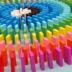 Màu sắc của trẻ em cơ quan tiêu chuẩn Domino cầu vồng dominoes khối gỗ mẫu giáo đồ chơi giáo dục Khối xây dựng