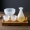 Xin Yaju Light sang trọng cao cấp rượu ngọc bích Nhật Bản đặt ấm rượu jug sake nồi gốm sứ lẩu trắng ly rượu - Rượu vang