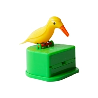 Желтая птица зеленое основание+зубочистка
