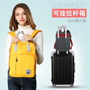 Vai phiên bản Hàn Quốc của bà mẹ đa năng thời trang dành cho bà mẹ và trẻ em ra khỏi ba lô có thể treo vali lên túi sữa của bố - Túi / túi Baby