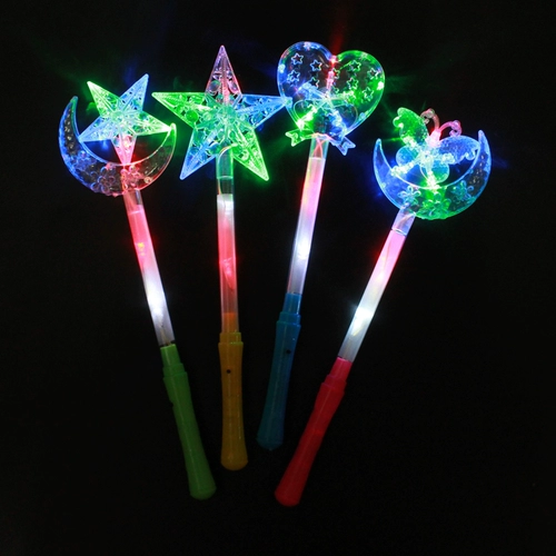 Пентагон красочная флуоресцентная липкая игрушка детские концертные концертные реквизиты вспыхивают блестящие звездные серебряные палочки