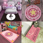 Thẻ ma thuật Cô Gái Sakura Loạt Các Sakura Ma Thuật Summon Phòng Ngủ Màu Hồng Cạnh Giường trong Công Chúa Phòng Chụp Ảnh Thảm