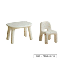 Белая одиночная таблица+стул*1