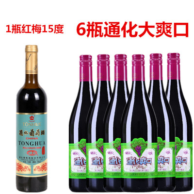 1红梅15度+6瓶通化大爽口