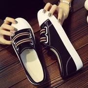 Mùa hè giày thường của phụ nữ Hàn Quốc phiên bản của xu hướng nữ canvas giày thủy triều mùa hè giày phẳng giày vải thoáng khí màu đen và trắng