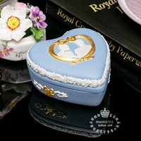 Британский ватер Watgwood Water Blue Blue Jade Fate Dingzhong Love Ceramic Jewelry Box Box
