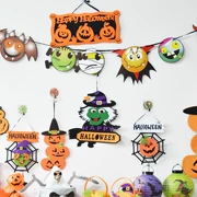Trang trí Halloween Cảnh sắp xếp Đạo cụ Witch Pumpkin Ghost Door Treo Mall Cửa kính Cửa sổ Treo - Sản phẩm Đảng / Magic / Hiệu suất