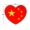Đuôi xe phụ kiện cá tính không thấm nước sáng tạo trái tim Trung Quốc kim loại cờ xe xe logo bản đồ xuất hiện thân cây - Truy cập ô tô bên ngoài