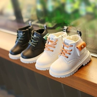 Новый карманный ребенок плюс бархатные хлопчатобумажные туфли 0-3-летняя детская детская мягкая дно теплое дно теплое хлопковое обувь повседневная девочка хлопковые обувь корейская версия 1