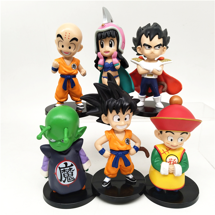 6 Q Version Ornamentsfree shipping Dragon Ball DRAGONBALL Super giant large pvc  Buu  vehicle Ornaments Cat paste Z The devil Toys gift